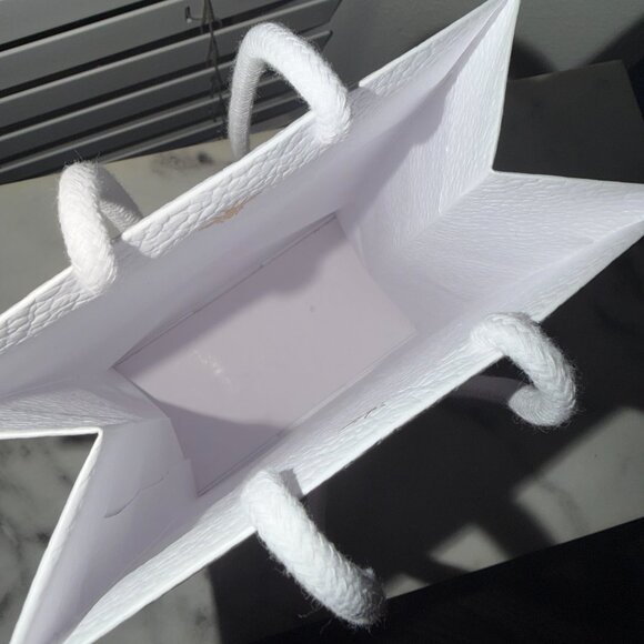 Authentic Dior White Pebbled Paper Gift Bag | Medium Size with Corded Handles - Picture 5 of 5